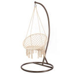  Cardenas függőfotel állvánnyal bézs-barna (WST-01-Beige_SW-007-STBR)