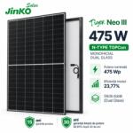 Jinko Solar Panou Solar Fotovoltaic Jinko Solar 475W Tiger Neo 3.0 N-Type TOPCon, Dual Glass, 24.02% (JKM475N-48QL6-DV-F2-EU)