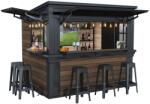 Keter 271553 Deco Bar műanyag kerti pavilon bárral - dió