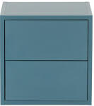 Leziter Boxie - dulap de perete cu 2 sertare, 40x40x37 cm, albastru petrol (LBX40402FPK)