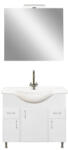 Leziter Set complet de mobilier pentru baie Bianca Prime 85, în culoarea albă lucioasă (BPR85MFFMFF)