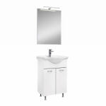 Leziter Ruben Prime 55 - Set complet de mobilier pentru baie, alb (RUBPR55F)