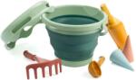 Schildkröt - set de jucării pentru nisip - găleată pliabilă verde - 7 buc (SCHILD_970246)
