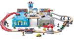 Hape Set trenuleț din lemn în cutie Panorama Orașului (OLP1088E3773Y) Trenulet