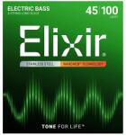 Elixir NanoWeb 14652 Stainless Steel Bass Light 45-100 basszusgitár húrkészlet