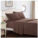 Kotonia Home Cearceaf pentru pat Kotonia Home, 100% bumbac, ranforce color uni, maro, 220 x 240 cm (004323-240)