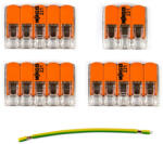 Creative-Cables Creative Cables mennyezeti lámpa WAGO csatlakozó készlet, kompatibilis 3x kábellel, 4 lyukas mennyezeti rozettához KMOR304 (KMOR304)