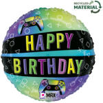 Grabo Happy Birthday Vivid Gaming fólia lufi 46 cm GBB26535P (GBB26535P)