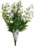  Műzöld bogyós csokor, fehér. Teljes hossza kb. 33 cm