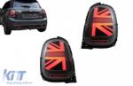  HEADLIGHTS TUBE LIGHT GLOSSY BLACK DRL fits MINI (COOPER) F55 / F56 / F57 14-17 (TTHM6042878)