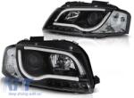  Tuning fényszóró szett valódi DRL fényekkel Audi A3 8P 2008-2012 3D/5D, bal és jobb (ABAUHX6010376)