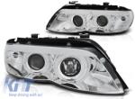  Xenon Fényszórók Angel Eyes Fekete Bmw X5 E53 09.99-10.03 (tthb6027710)