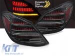  LED tuning hátsó lámpa szett Mercedes C-osztály W205 sedan 2014-2021, piros-füstölt, dinamikus indexszel, bal és jobb (ABMETX6010264)