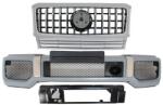 KITT Első lökhárító spoiler LED nappali menetfénnyel és felső spoiler MERCEDES G-osztály W463 (1989-2017), AMG Brabus dizájn, fekete (COFBSMBW463BKB)