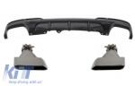KITT Diffúzor dupla kipufogóvéggel BMW F10 F11 11-17, M-performance dizájn (CORDBMF10MPDOTHPBTYB)