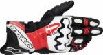 Alpinestars Manusi moto de piele ALPINESTARS GP+ R V3 LTHR BK/WT/BRT RD