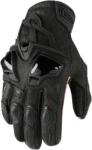 ICON Manusi moto de piele Icon hypersport short, Negru