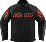 ICON Geaca moto Icon mesh AF leather ce rd, Negru/Rosu