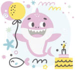 Boldog Születésnapot Happy Birthday Pink Shark szalvéta 20 db-os 33x33 cm