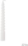Orion Lumânări decorative răsucite albe 10 cm, 10 buc