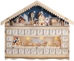 Solight calendar advent LED în formă de cabană montană, 10× LED, 50 × 40 cm