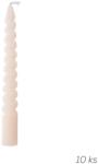 Orion Lumânări decorative răsucite roz 10 cm, 10 buc