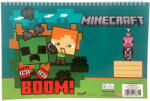 Minecraft Boom A/4 spirál vázlatfüzet, 30 lapos