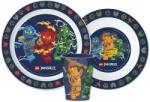 Lego Ninjago Elemental étkészlet, micro műanyag szett, pohárral 260 ml