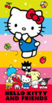 Hello Kitty Cute Friends fürdőlepedő, strand törölköző 70x140 cm (Fast Dry)
