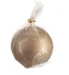 Indecor Lumânare decorativă mată tip bilă, culoare șampanie, 8 cm