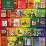 Flame Tree Publishing Puzzle 1000 Kolorowe półki z książkami Biblioteka Puzzle