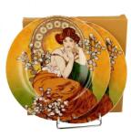 Duo Gift Mucha porcelán desszertes tányér készlet - 2 darabos - Topáz díszdobozban (IMO-DUO-59458)