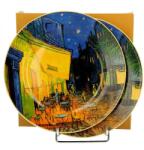 Duo Gift Van Gogh Kávéház éjjel porcelán desszertes tányér készlet - 2 darabos - díszdobozban (IMO-DUO-59373)