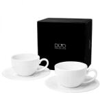 Duo Gift Duo Raphael fehér porcelán espresso kávéscsésze aljjal - 110 ml - 2 személyes készlet (IMO-DUO-81473)