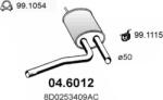 ASSO 04.6012 - TOBA ESAPAMET INTERMEDIARA - compatibil 8D0253409Ac - ASSO-04.6012 (ASSO046012)