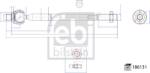 FEBI Bilstein 186131 - Articulatie axiala, cap de bara - Bieleta directie fara capat - stanga / dreapta - lungime: 305mm. EN with self - locking nut FORD FOCUS IV. KUGA III 1.0 - 2.5H 01.18 - - FEBI Bilstein-186131