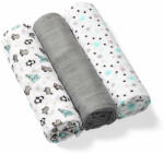 BabyOno Bamboo cloth diaper - grey 70x70 cm 3 pcs (397/02) (5901435409749)