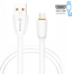 iTrend Cablu Micro USB la USB-A, Incarcare si transfer Date, Universal pentru modele Samsung, Nokia, Huawei, Oppo, Fast 2.1A, 1m, Flat, Alb (iT-CA16M) (6992021101610)