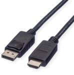 Roline Kábel DisplayPort 1.1 DP - HDMI 2K@60Hz, M/M, 1m, fekete (11.04.5780-10)