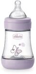 Chicco Biberon cu tetină din silicon Perfect 5, debit lent, pentru fetițe, 150 ml. 0281