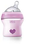Chicco Biberon cu tetină din silicon 150 ml. 0 luni+ Natural Feeling 0240 pentru fetițe