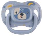 Canpol Suzetă simetrică din silicon 6-18 luni Cute Animals albastră