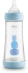 Chicco Biberon cu tetină din silicon Perfect 5 pentru băieți, 300 ml. 0263