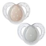 Tommee Tippee Suzete ortodontice Night Time (6-18 luni) 2 buc. Stea/Ploaie roz TT. 0252