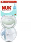 Nuk Suzetă din silicon pentru bebeluși Perfect Match 0-6 luni, 2 buc. Mommy Feel, verde/albastru + cutie