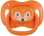 Canpol Suzetă simetrică din silicon 0-6 luni Cute Animals portocaliu