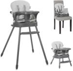 Lorelli scaun de masă pentru copii 3 în 1 Siesta Grey Leather 10100532506 Scaun de masa bebelusi, inaltator