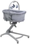 Chicco Baby Hug Pro 5 în 1 - coș pentru nou-născut, șezlong, coș, scaun de masă, primul scaun de masă Earl Grey