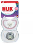 Nuk Suzetă din silicon Perfect Match 6-18 luni, 2 buc. , AIR Night, Oiță