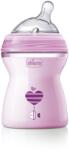 Chicco Biberon cu tetină din silicon 250 ml. Natural Feeling 2 luni+ fetiță 0242